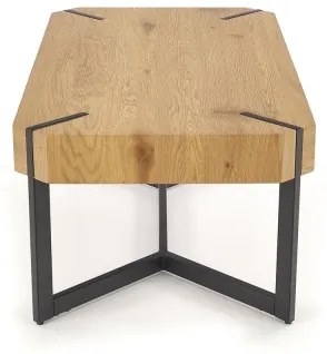 Tavolino LAVIDA 43x110 cm oro quercia/nero