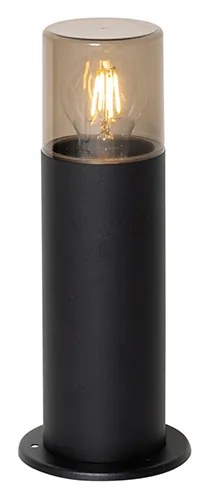 Lampada da esterno a stelo nera con paralume fumé 30 cm IP44 - Odense