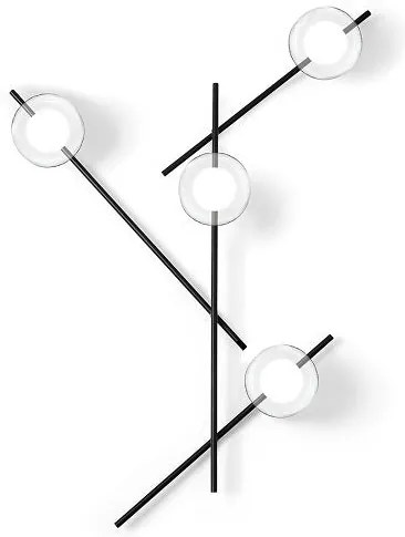 Mikado parete/soffitto 4 luci vetro cosmo