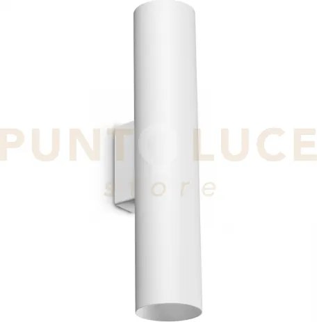 Look round applique a parete 2 luci attacco gu10 bianca 30cm d.6cm ...
