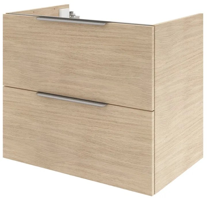 Mobile da bagno sotto lavabo SENSEA Neo rovere lucido L 75 x H 64 x P 48 cm 2 cassetti, lavabo non incluso
