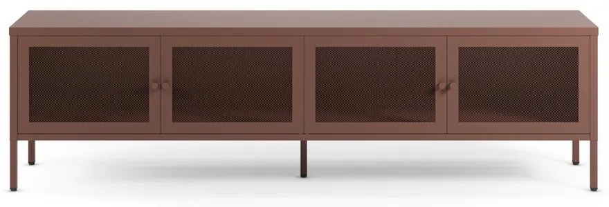 Mobile TV burgundy in metallo 160x50x35 cm Fayna – Marckeric