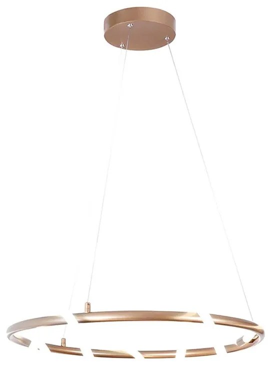 Lampadario LED moderno Teddy dorato Ø60cm, luce calda 5800 lumen, NOVECENTO