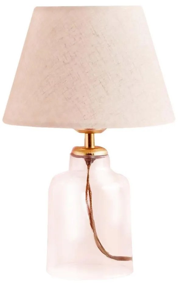 Lampada da tavolo AYD 1xE27/40W/230V crema/trasparente