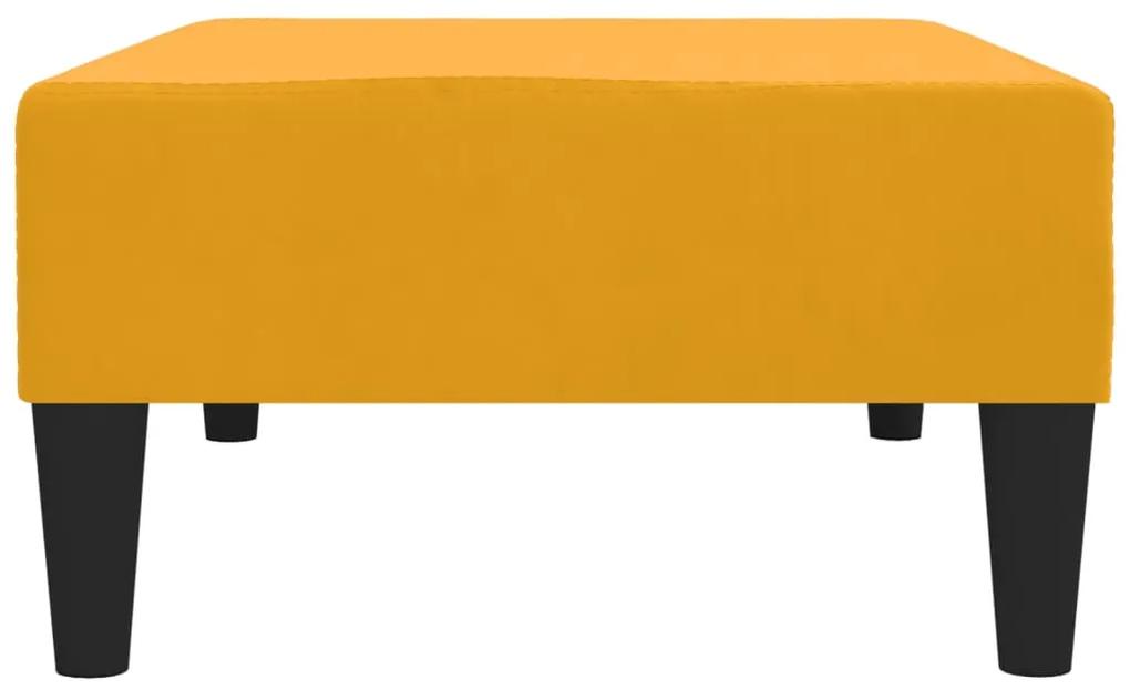Poggiapiedi giallo 78x56x32 cm in velluto