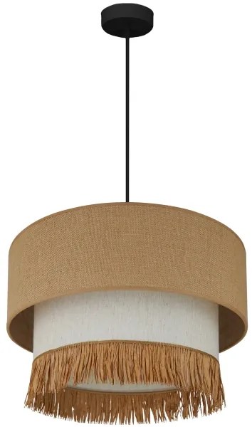 Brilagi - Lampadario a cavo WINNETOU BOHO 1xE27/15W/230V Ø 45 cm marrone/crema