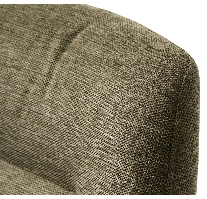 Sedia da pranzo verde in imbottito con braccioli Roxana – Unique Furniture