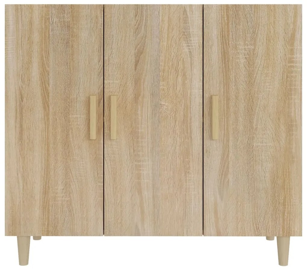 Credenza rovere sonoma 90x34x80 cm in legno multistrato