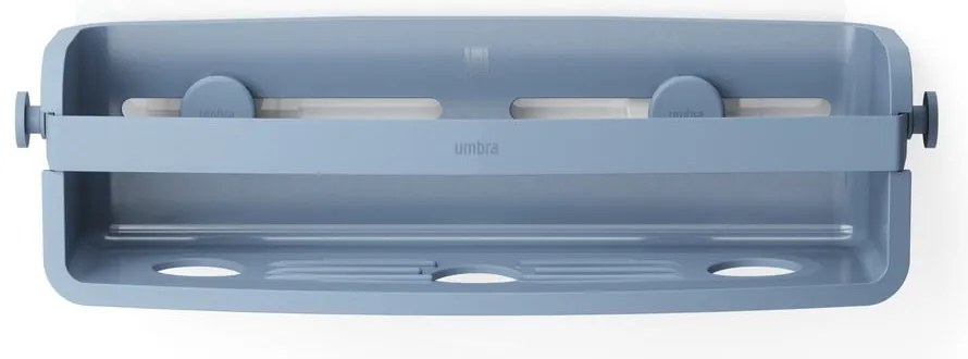 Mensola da bagno blu in plastica riciclata senza foratura Flex - Umbra