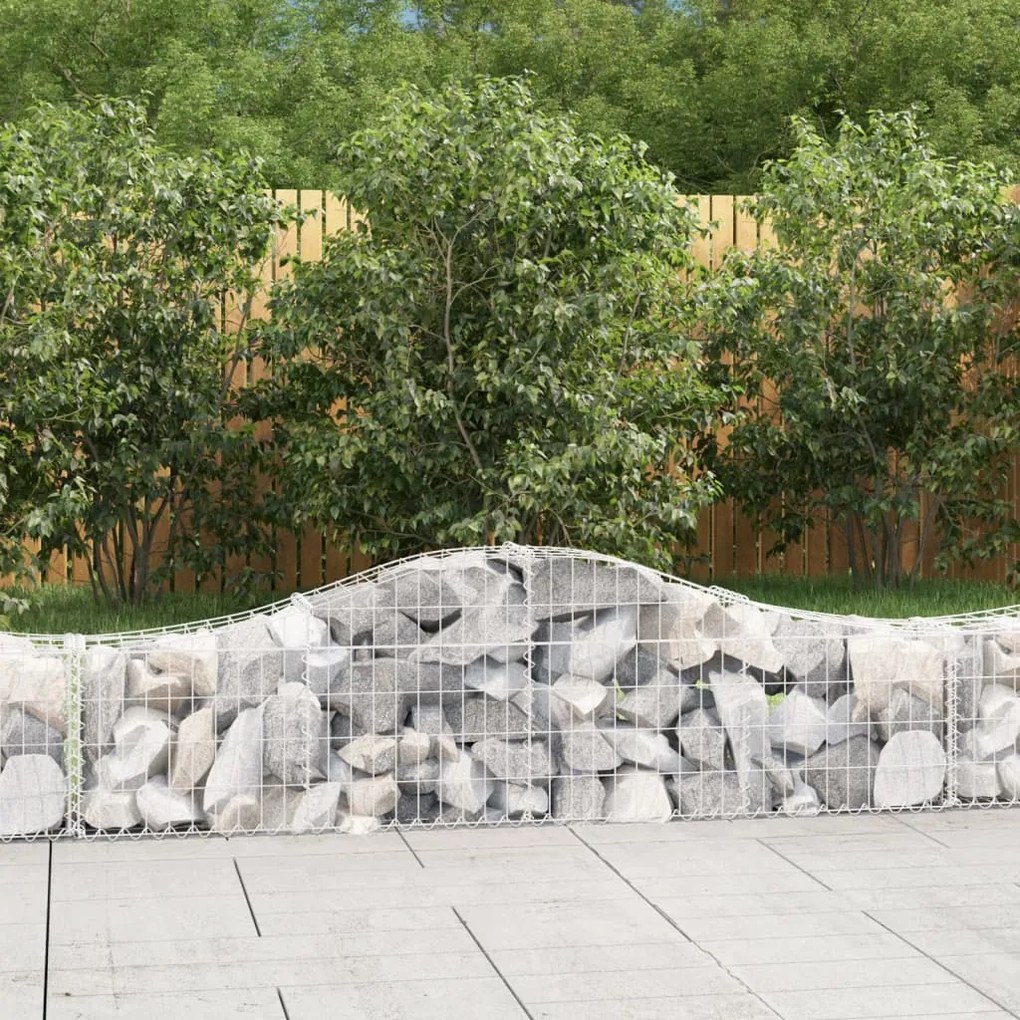 Cesti Gabbioni Ad Arco 2 Pz 200x30x40/60 Cm Ferro Zincato /