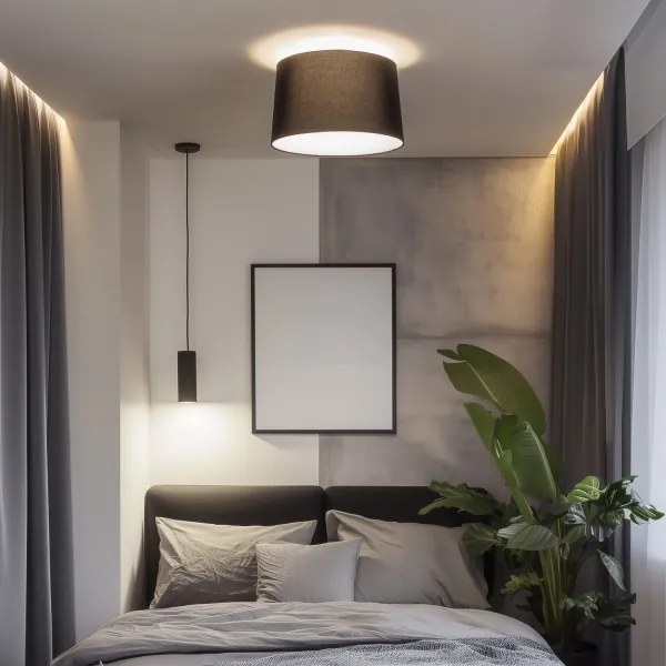 Brilagi - Plafoniera LED CERIA 1xE27/40W/230V Ø 45 cm nero