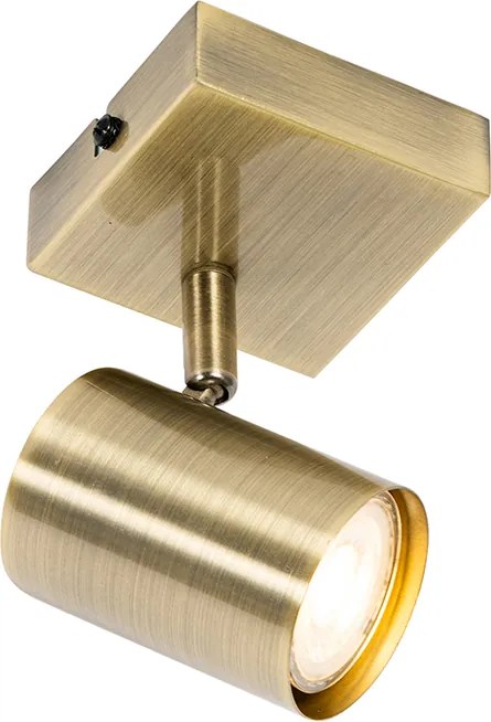 Faretto moderno bronzo orientabile quadrato - Jeana