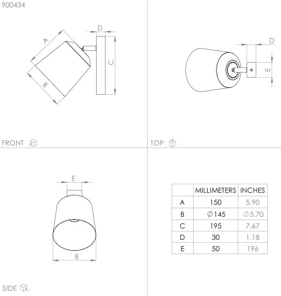 Eglo 900434 - Applique COTORRO 1xE27/25W/230V
