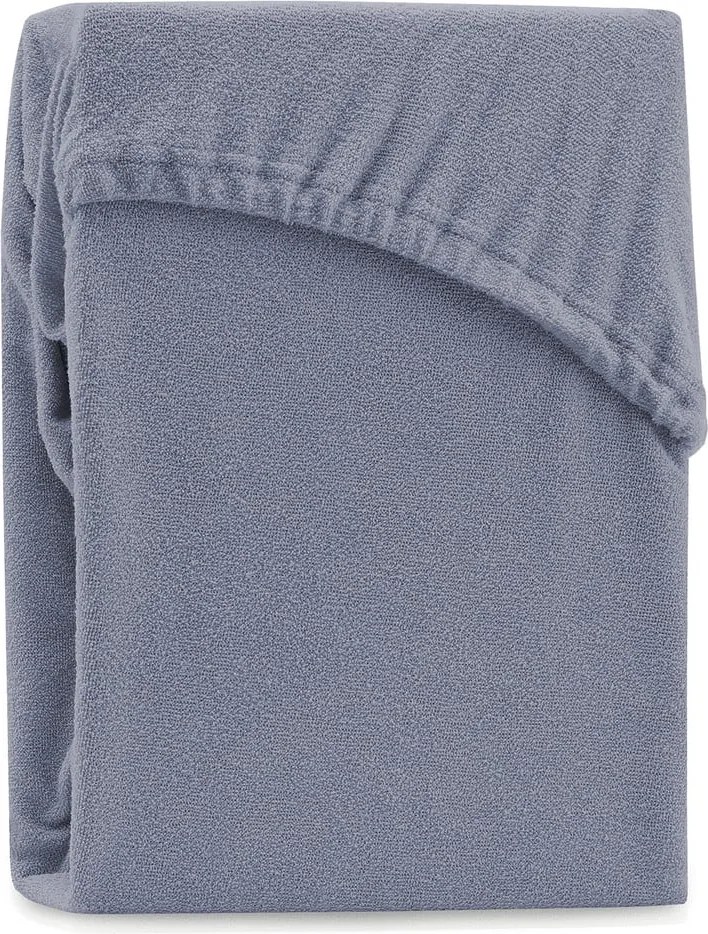 Lenzuolo con angoli grigio in terry 180x200 cm Ruby – Restilo