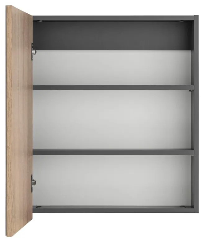 Mobile da bagno a parete grigio con specchio , 60 x 70 cm Wisla - Støraa