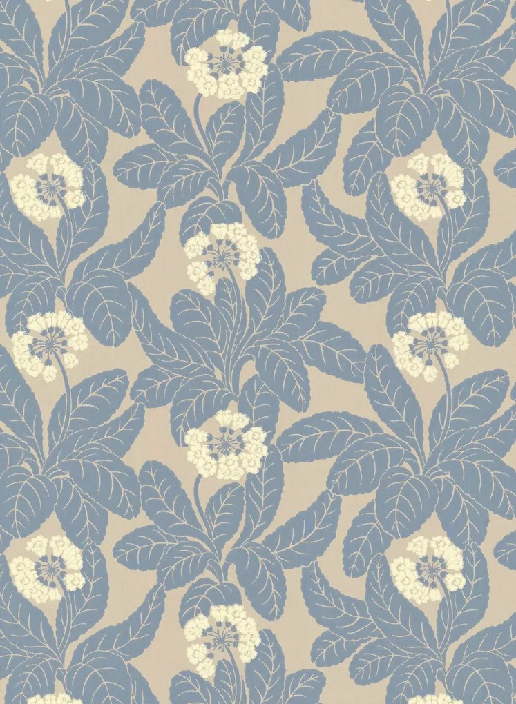 Långelid / von Brömssen Carta da parati Primula - Faded Denim