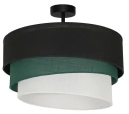 Duolla - Lampadario a plafone TRIO 1xE27/15W/230V diametro 45 cm nero/verde/bianco
