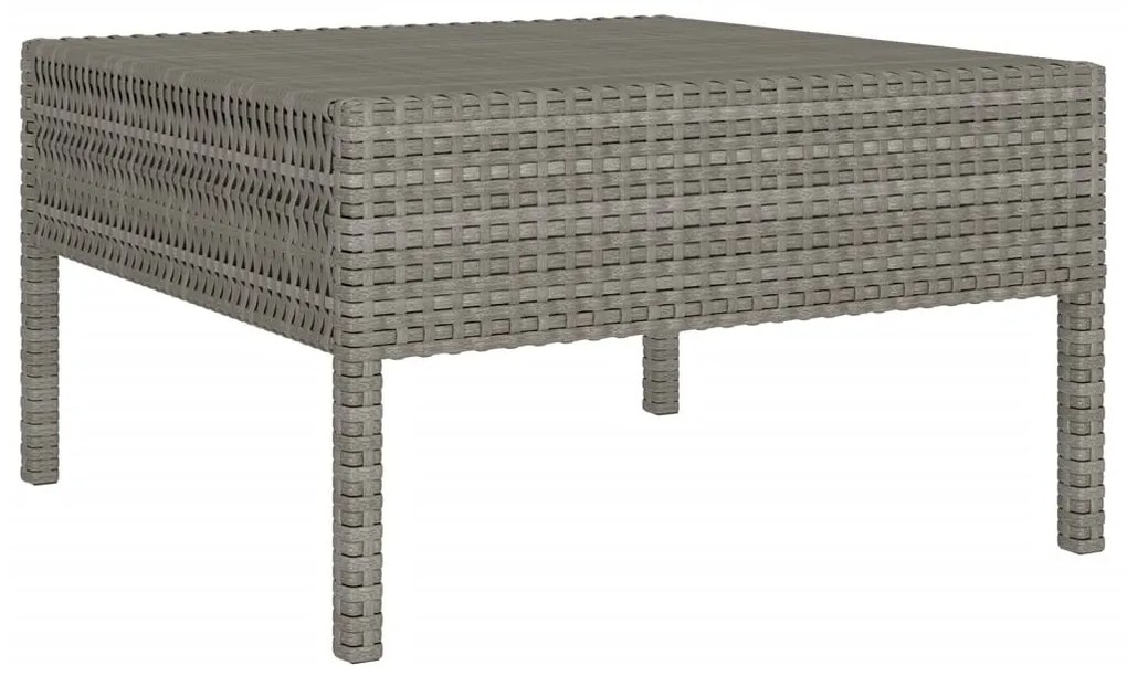 Set Divani da Giardino 14 pz con Cuscini in Polyrattan Grigio