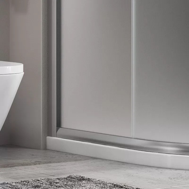 Box doccia stondato 100x80cm vetro satinato KAM-K270 - KAMALU