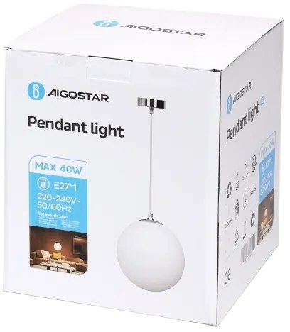 Aigostar - Lampadario a sospensione con filo 1xE27/40W/230V