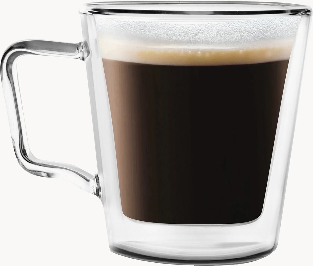 Set di 2 tazze da caffè in vetro borosilicato Diva