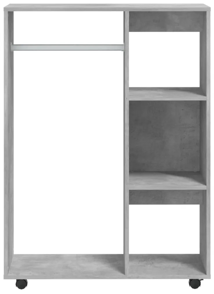 Armadio grigio cemento 80x40x110 cm in truciolato