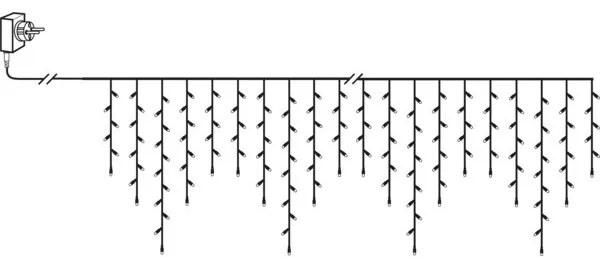 Eglo 410823 - Catena luminosa natalizia da esterno GOLDEN 240 LED 6,4 m bianco caldo IP44
