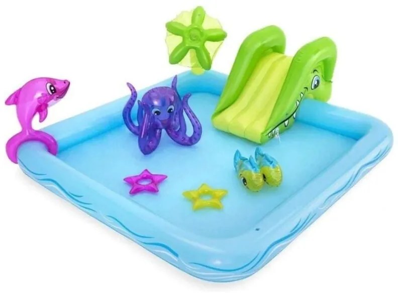 Bestway - Parco Giochi Acquatico 239x206x86 Gioco Piscina Gonfiabile con Scivolo Bambini