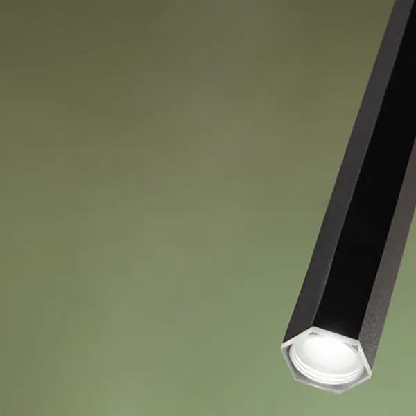 Lampada a sospensione EXAGON a LED in metallo verniciato NERO