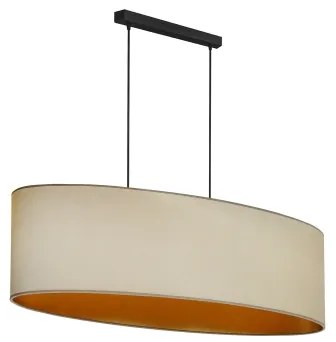 Duolla - Lampadario a sospensione con filo OVAL VEGAN 2xE27/15W/230V beige