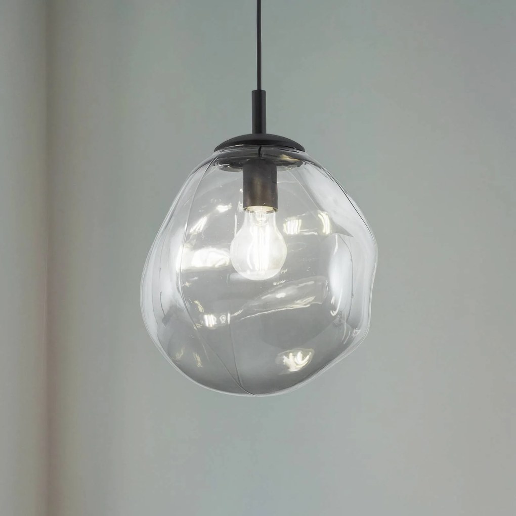 Lampada a sospensione in vetro Sol TK Lighting, dimmerabile, Alluminio / Grigio / Zincato, Soggiorno / Sala da pranzo, Vetro, Moderno, Lampada a sospensione