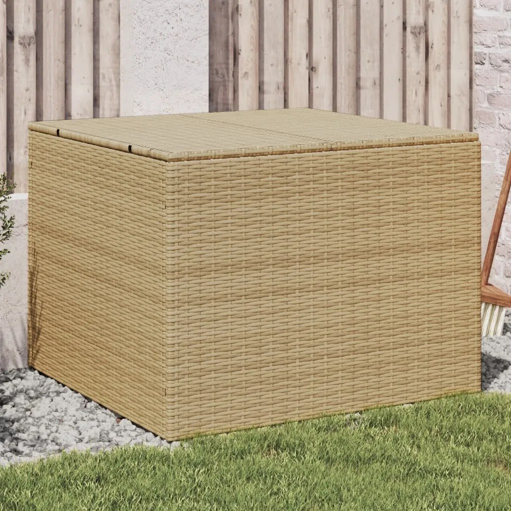 Contenitore Da Giardino Beige Misto 291l İn Polyrattan /