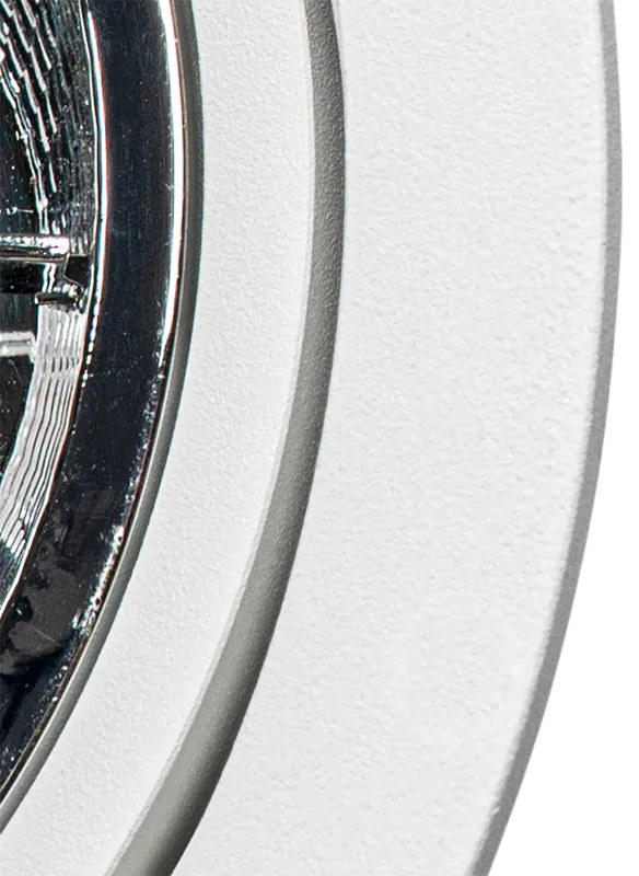 Faretto da incasso rotondo bianco orientabile - Chuck 111