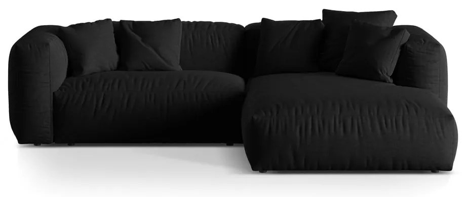 Divano angolare modulare nero (angolo destro) Martina - Micadoni Home