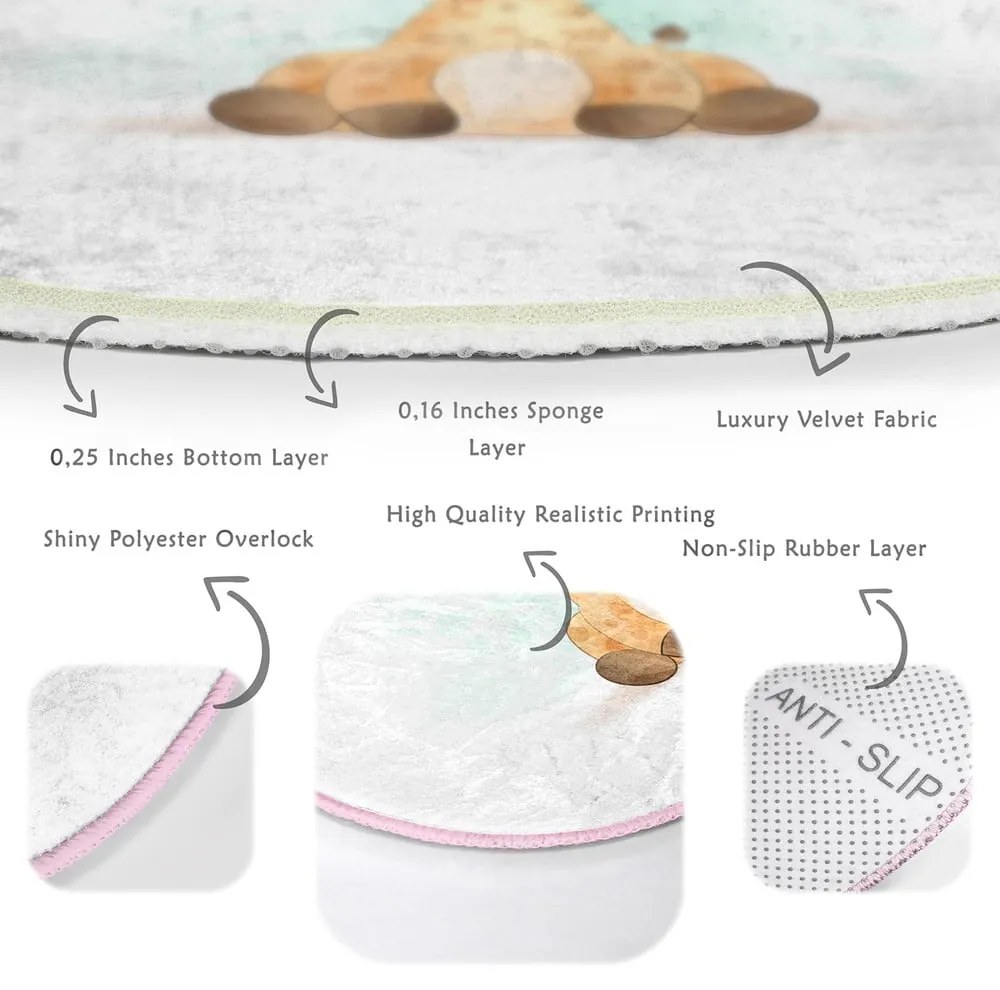 Tappeto bianco per bambini ø 100 cm Comfort - Mila Home