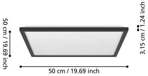 Eglo 901468 - LED RGBW Lampada dimmerabile da esterno ROVITO-Z 17W/230V 50x50cm IP44 nero