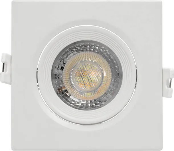 Faro Incasso Quadrato 7W CCT Ø70mm 38° Orient. Dimmerabile Colore Bianco Variabile CCT