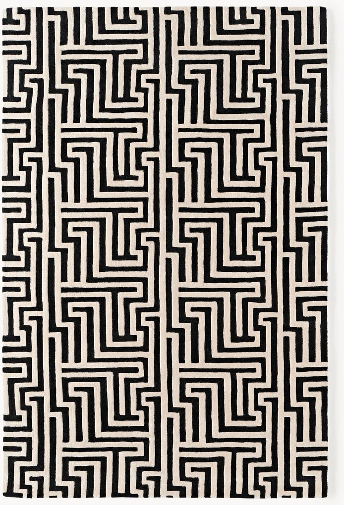 Tappeto in lana fatto a mano a pelo lungo-corto Monty