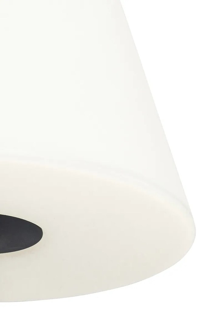 Lampada da terra smart nera con paralume bianco 35 cm IP65 incl. WiFi A60 - Virginia