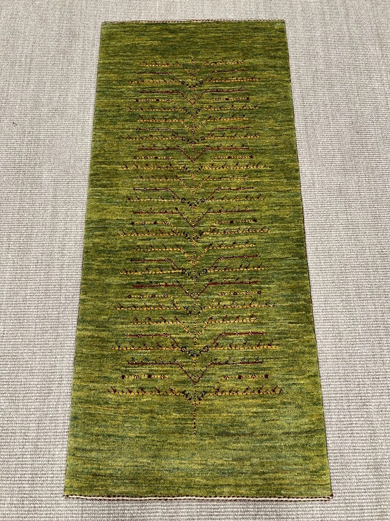 Loribaft Tappeto 150 x 60 Verde (Iran) Annodato A Mano