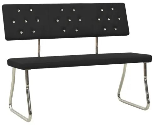 Panca 110 cm Nera in Similpelle