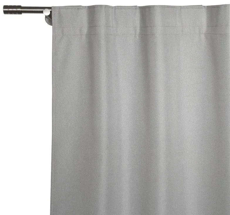 Tenda ignifuga Linen grigio, passanti nascosti 140x300 cm