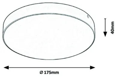 Rabalux - Plafoniera LED per bagno, 18W, 230V, 3000-6000K, IP44, bianco