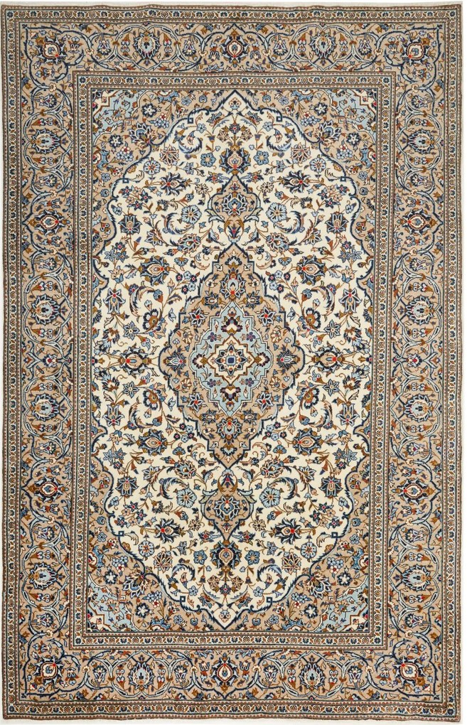 Kashan Tappeto persiano 200x300 Beige (Iran) Annodato A Mano