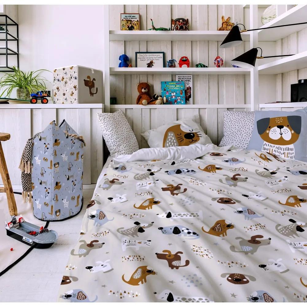 Biancheria da letto per bambini in cotone sateen , 140 x 200 cm Woof Woof - Butter Kings