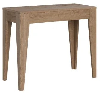 Consolle Allungabile 90x42 cm Isotta Quercia Natura da 14 posti lunghezza Fino a 3,02 metri