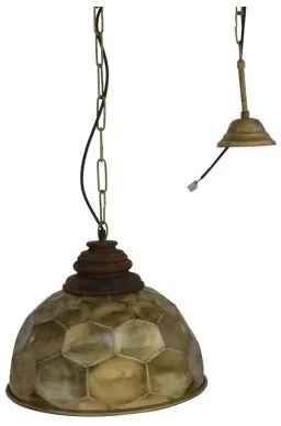 Lampadario DKD Home Decor Dorato Legno Metallo 50 W 39 x 39 x 34 cm