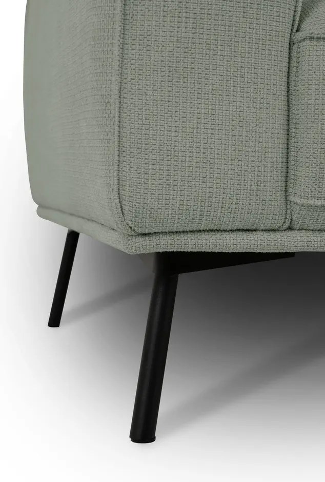 Divano angolare verde (con penisola a destra/a L) con rivestimento in ciniglia Amsterdam – Scandic