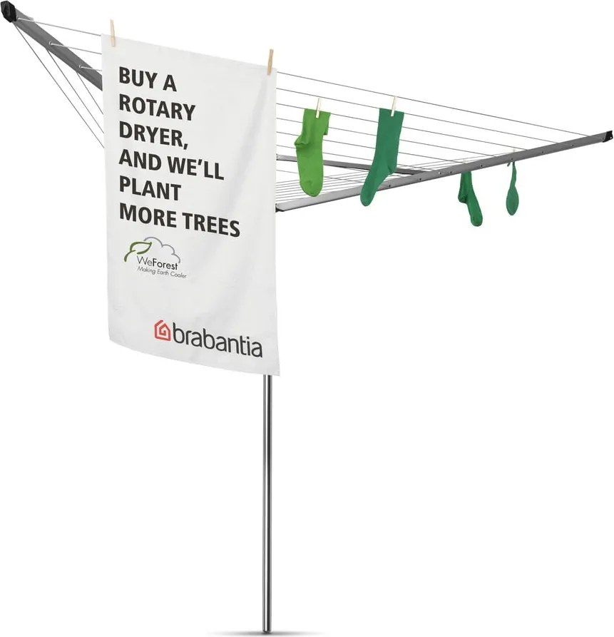 Stendino da giardino argentato 30 m Essential – Brabantia