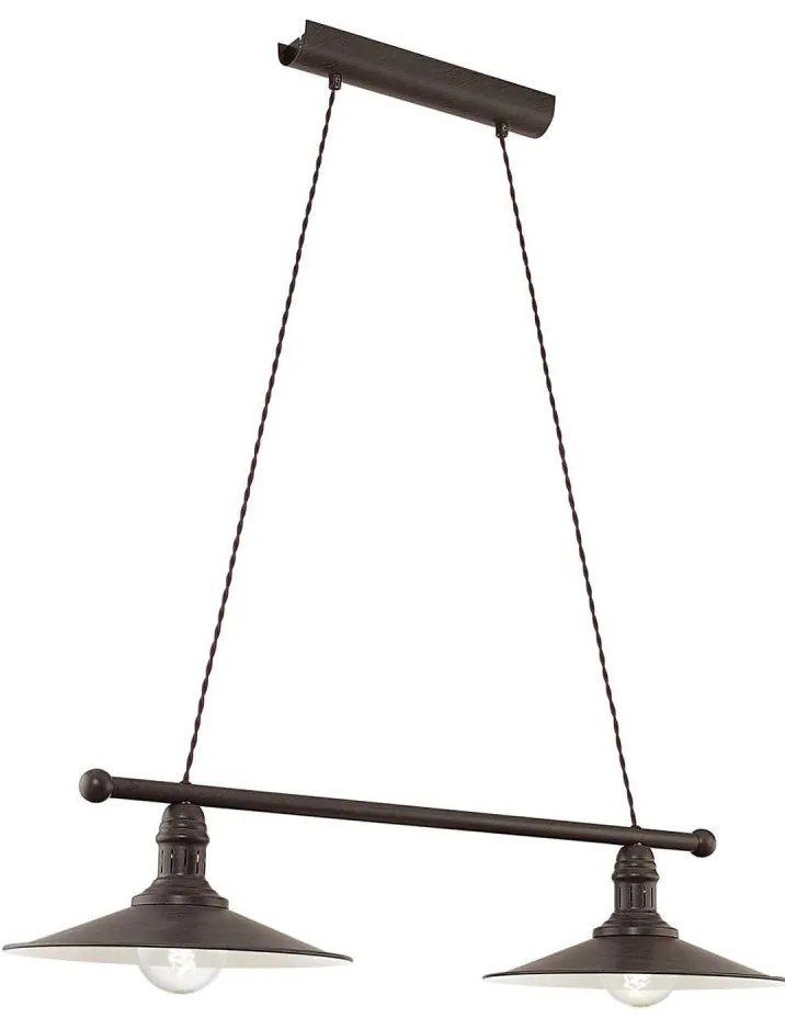 Eglo 49457 - Lampadario STOCKBURY 2xE27/60W/230V